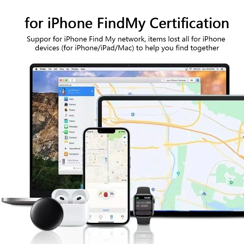 جهاز تعقب GPS مع أكياس محفظة من السيليكون بالشفط المغناطيسي القوي ومضاد للخسارة ومكتشف الحيوانات الأليفة لهاتف iphone Apple Find My App