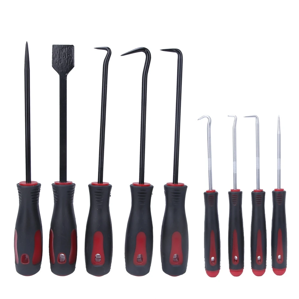 9PCS Precision Scraper Pick Hook Set Oil Seal Puller Gasket O Ring Hose Removal Tool