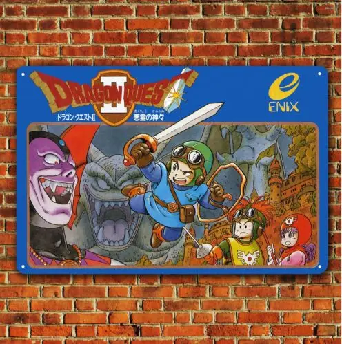 Dragon Quest 2 Video Game Metal Poster - Collectable Tin metal sign (8x12in)