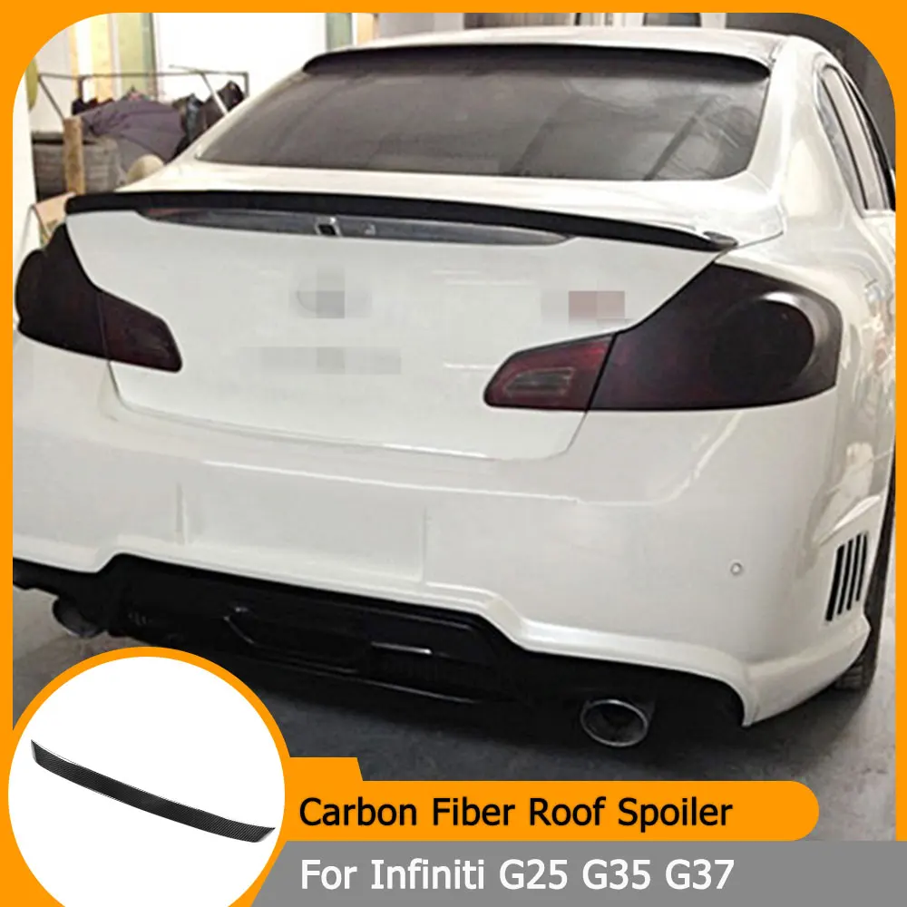 

Car Rear Spoiler Rear Roof Wing Spoiler Window Lip for Infiniti G25 G35 G37 4 Door 2009-2013 Carbon Fiber / FRP Roof Spoiler