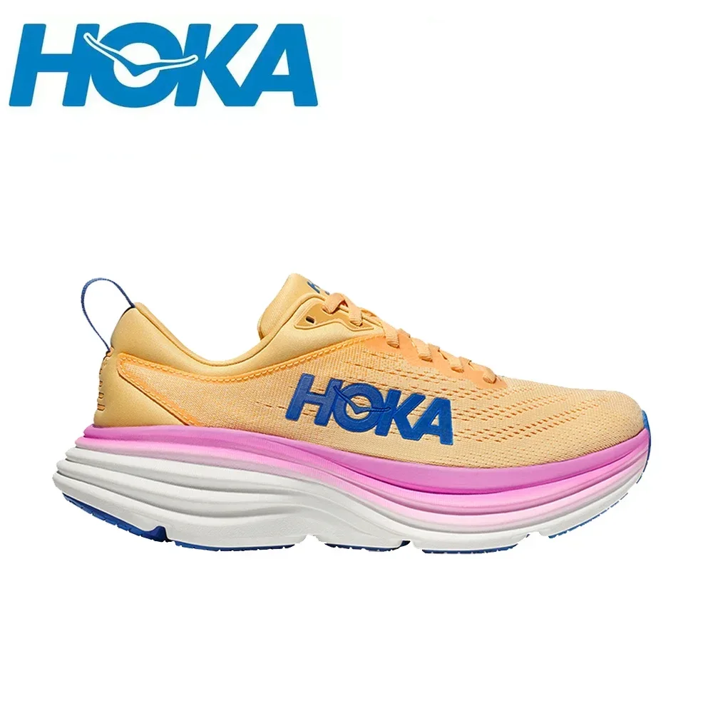 Original Hoka One One Bondi 8 Men Women Running Shoes Breathable Cushioning Outdoor Sneakers