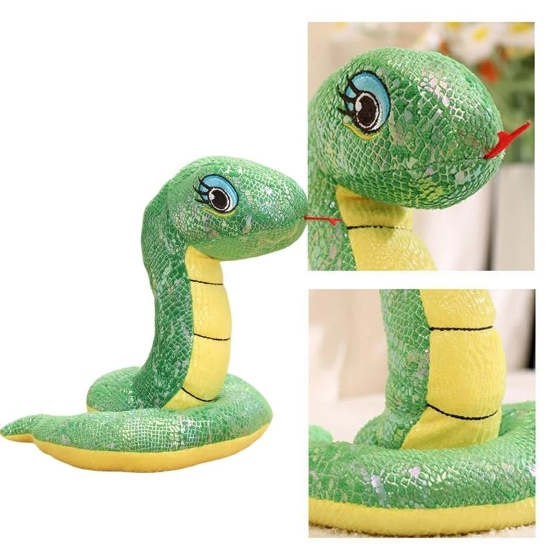 85AE Stuffed Animals Oversized Snake Halloween Pranks Toy Soft Snake Figure Oversized Snake Pranks Photostudio