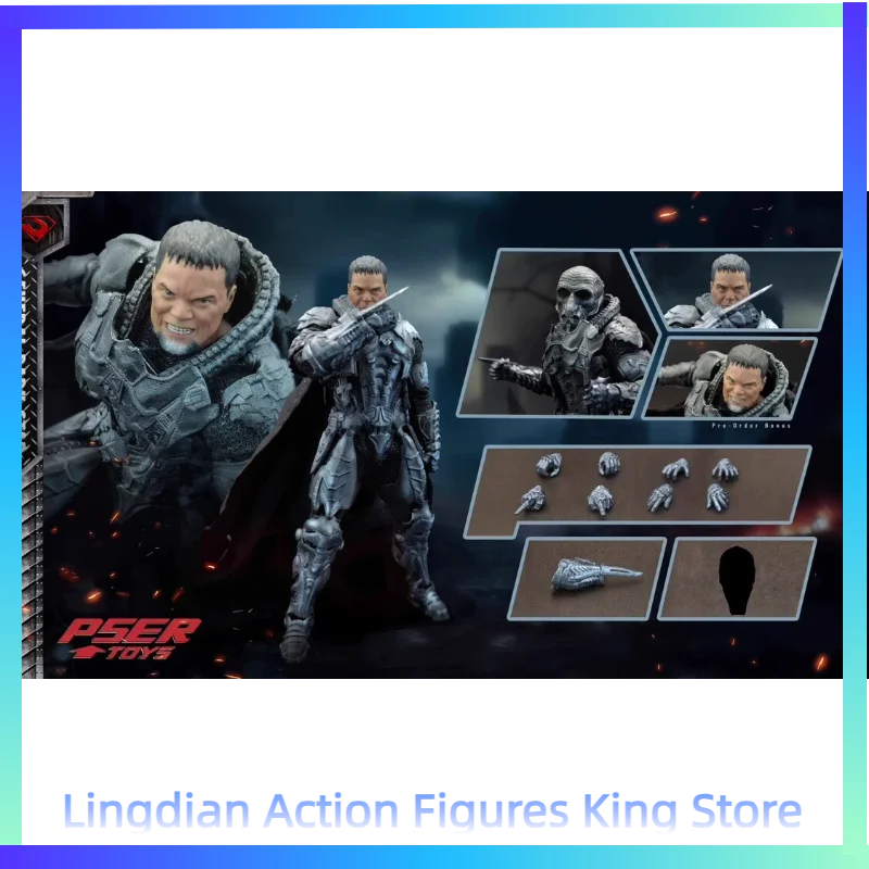 

In Stock Psertoys Steel Krypton 1/12 Action Figure General Zod Animation Character Model Toy Collection Gift