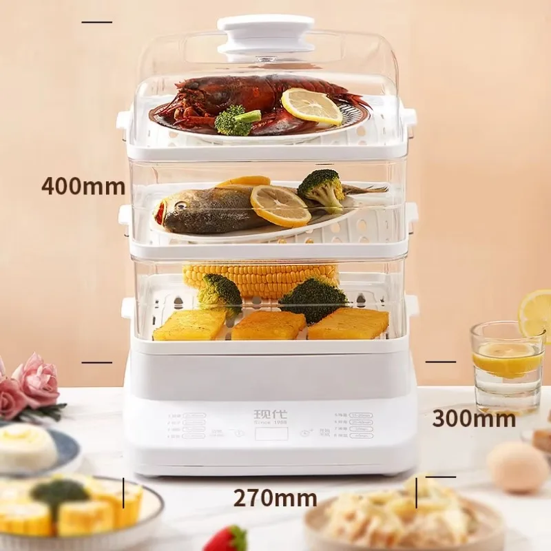 وعاء بخار منزلي متعدد الوظائف 3 طبقات سعة 24 لتر عازل للحرارة باخرة كهربائية محددة مسبقًا #5
