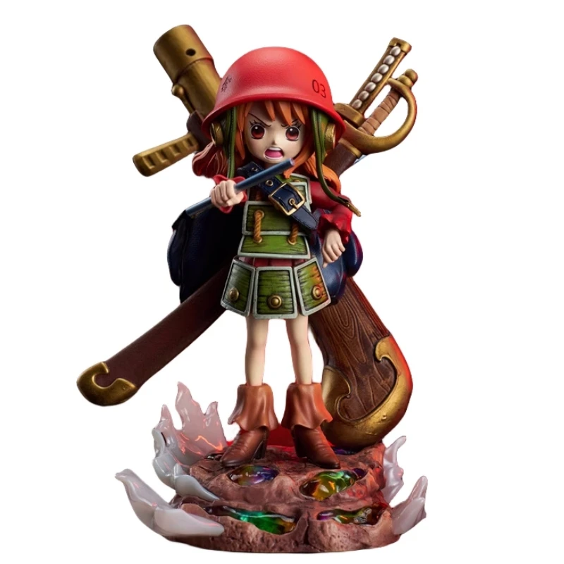 18Cm Gk Bricht Studio One Piece Childhood Nami Anime Action Figure Limited Edition Model Garage Kit Statue Toys Gift