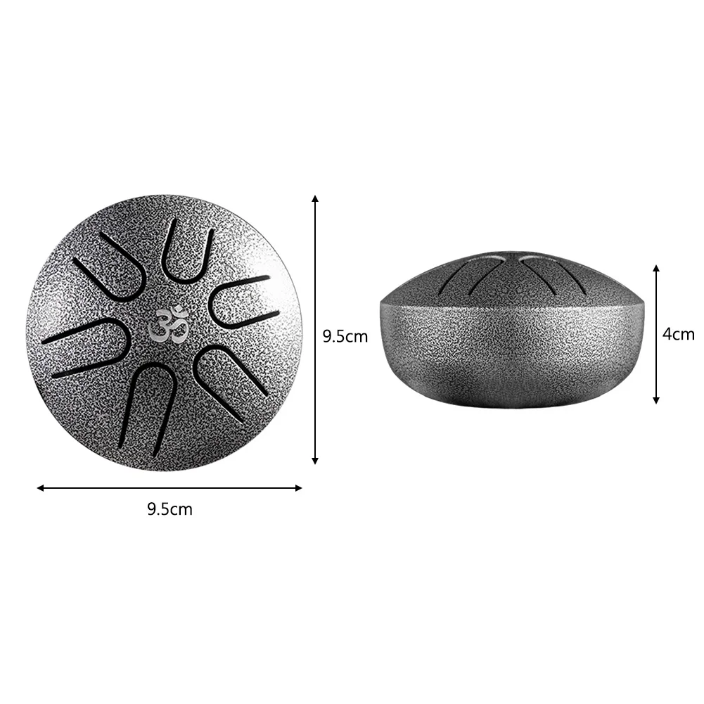 Tambor de língua de aço de 3 polegadas, 6 afinação, tambor de mão, tanque, tambor de língua de aço para crianças iniciantes, acessórios de instrumentos musicais