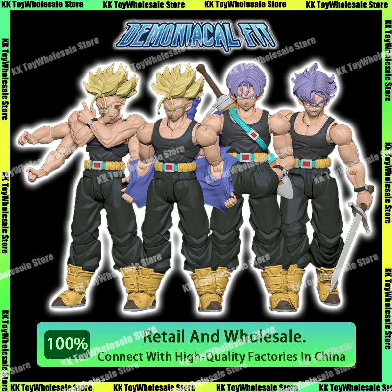 

New Demoniacal Fit Dragon Ball Z SHF Super Saiyan SSJ Trunks The Boy Man OF Tomorrow Future Anime Action Figure Model Gifts Toys