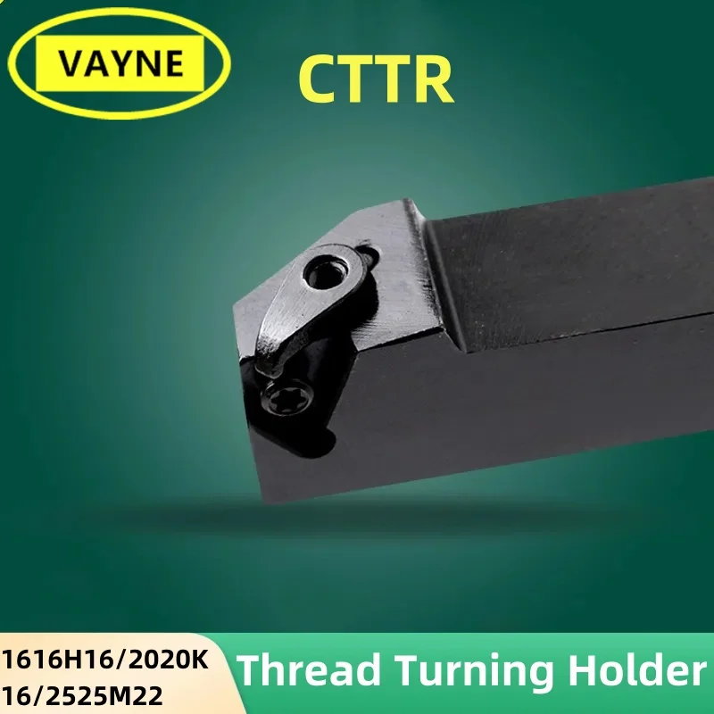 1PCS CTTR1616H16/2020K16/2525M22/2020K22 Lathe Thread Tool  Installed External Thread Turning Holder