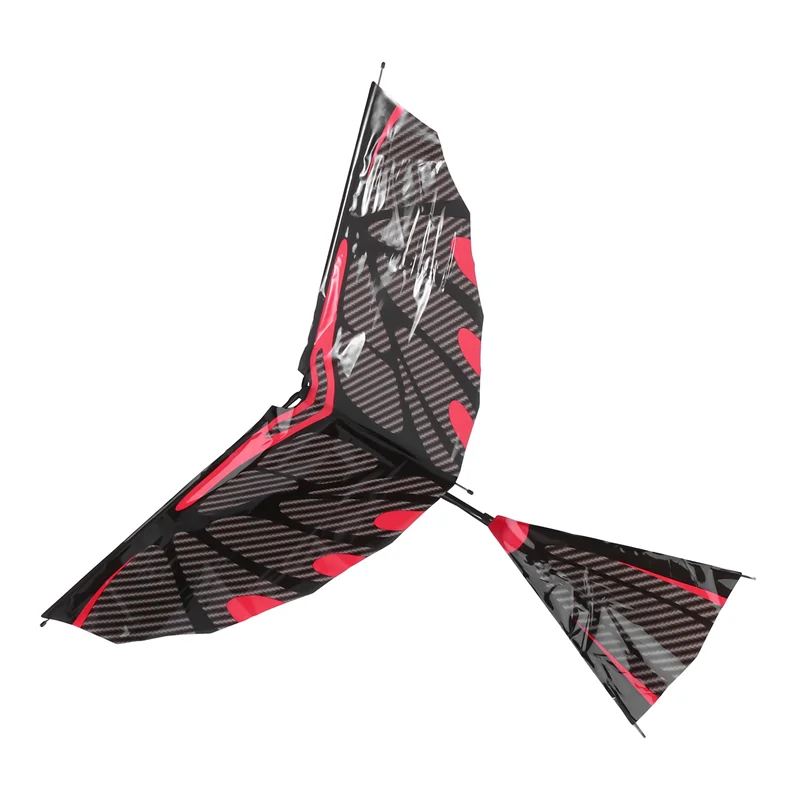 Ensamblaje de avión de fibra de carbono, modelo de avión Diy, pterosauro, banda de goma, avión biónico