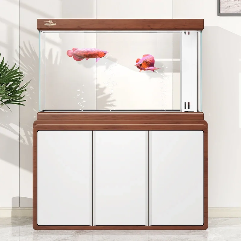 Multifunction Cabinet Aquariums Glass Originality Living Room Luxury Aquariums Fish Tanks Simple Design Pet Products Tangki LLAQ