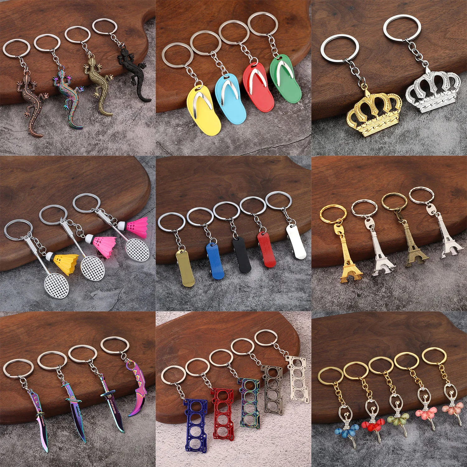 Porte-clés de Couple créatif, pendentif en métal anglais, cœur de perçage à une flèche, cœur de pêche, cadeau de saint valentin