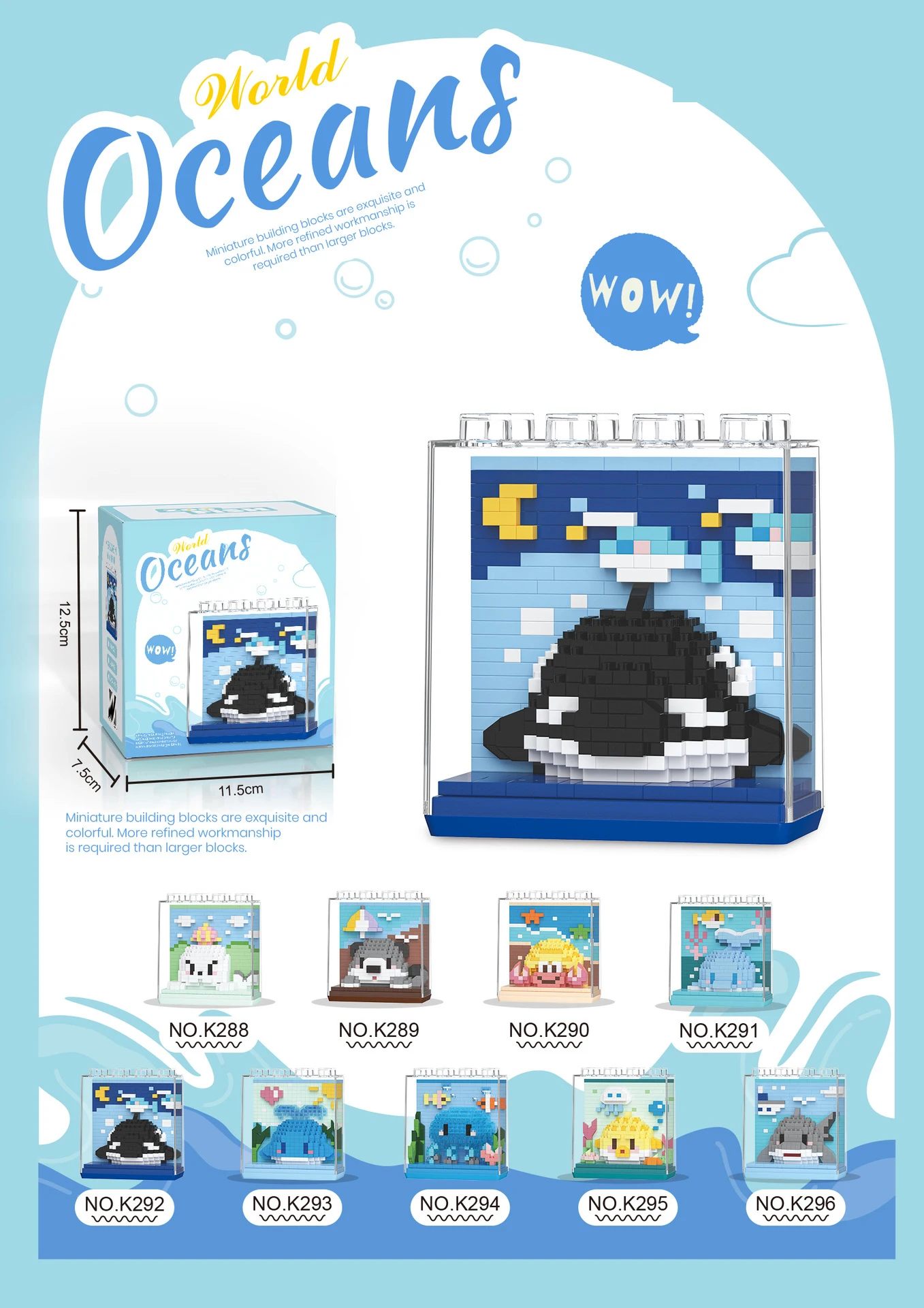 

Sea Animals Particle Assembled Building Blocks Toys for Children 6 To 12 Years Adults Micro Bricks Fish Model Mini Toy Girl Gift