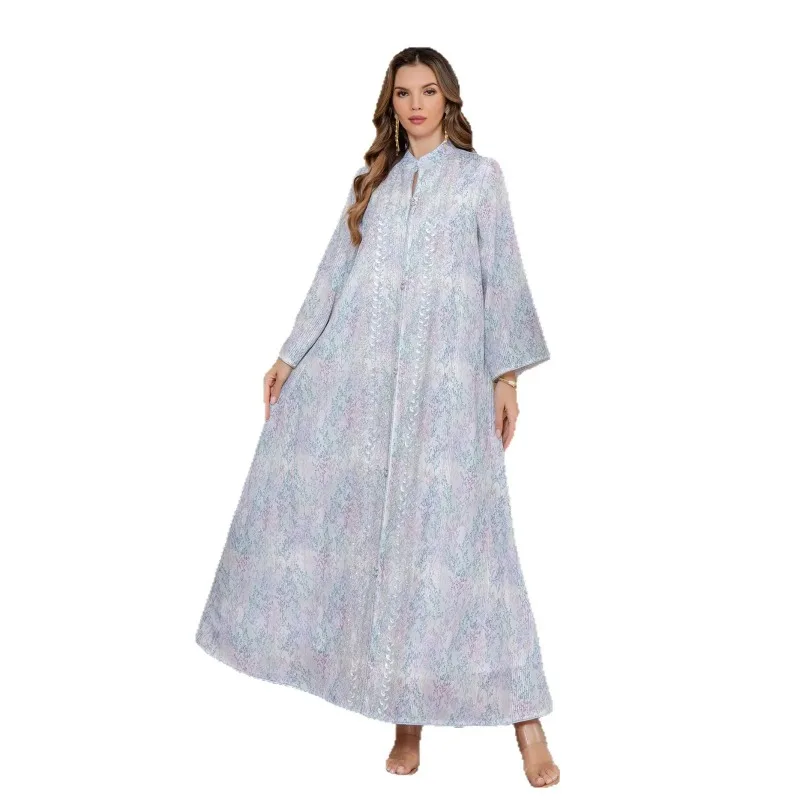 Eid Abaya Dress Women Muslim Print Elegant Ramadan Moroccan Kaftan Jalabiya Party Long Robe Dubai Vestidos Saudi Dresses Abayas