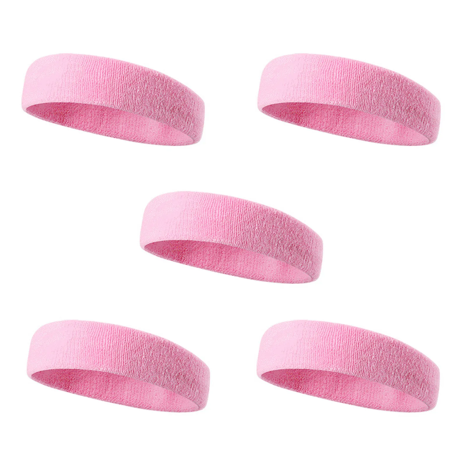5Pcs Sweat Absorbing Headbands Elastic Sports Headbands for Yoga Running Fitness Comfortable Lightweight Portable Stylish Hair