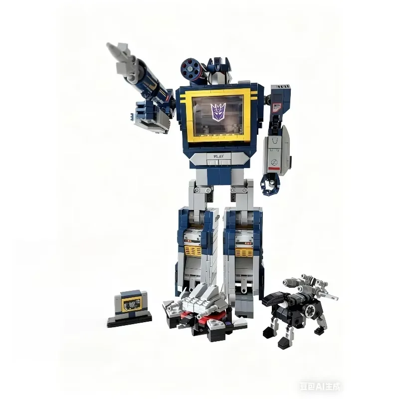 نموذج روبوت أزرق تقني جديد لعام 2025 لبنات البناء شاحنة إبداعية لسيارة الطوب الميكانيكي ألعاب تجميع هدايا للأولاد إصدار جامعي الهدايا