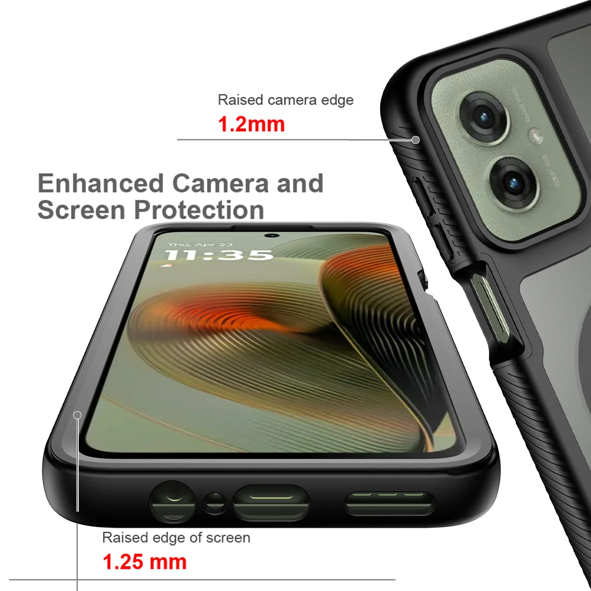 Good Quality Drop Protector Case For Magsafe For Motorola Moto G06 G56 G86 G05 G15 G35 G55 G17 G67 G77 Clear Matte Hard PC Cover view 4