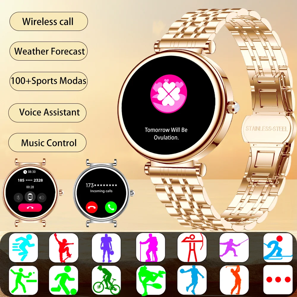 

RollsTimi 2025 New Sports Smart Watch 1.27 Inch Full Touch Control Sports Fitness Watch Compatible with Android/ Mobile Phone