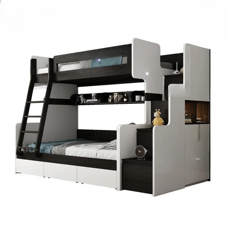 Bunk Bed Modern Design New Style Solid Wood Twins Youth Children's Bed Furniture Bedroom Set