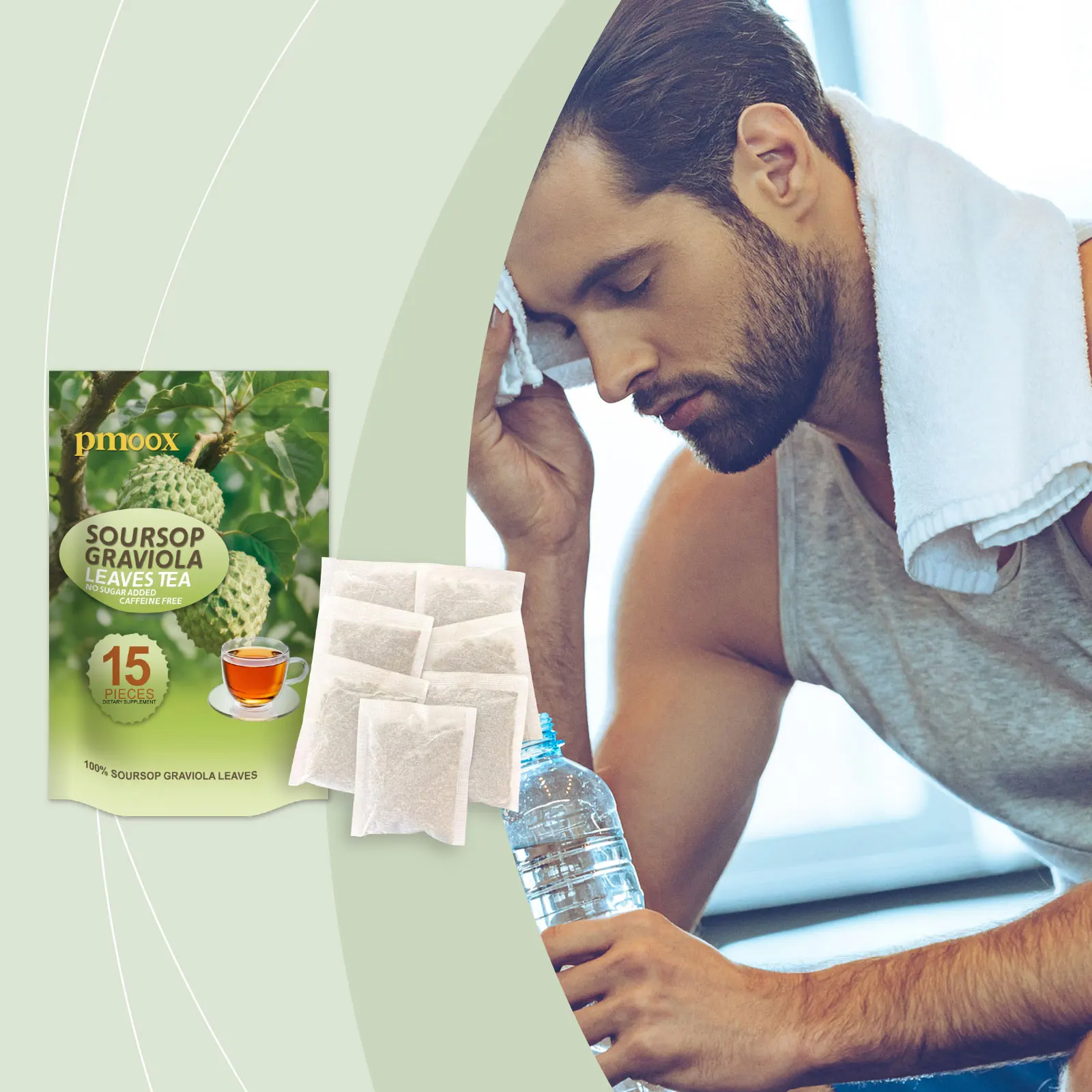 Té Premium de Hoja de Guanábana - Fórmula Diaria para el Bienestar con Ingredientes Totalmente Naturales para Aliviar la Fatiga y Apoyar Suavemente el Cuidado Corporal