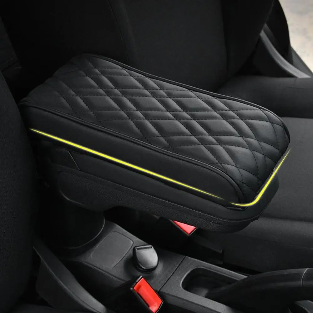 PU Leather Car Armrest Mat - Center Console Arm Rest Protection Cushion with Storage Box for MINI Cooper F55/F56/F57‌