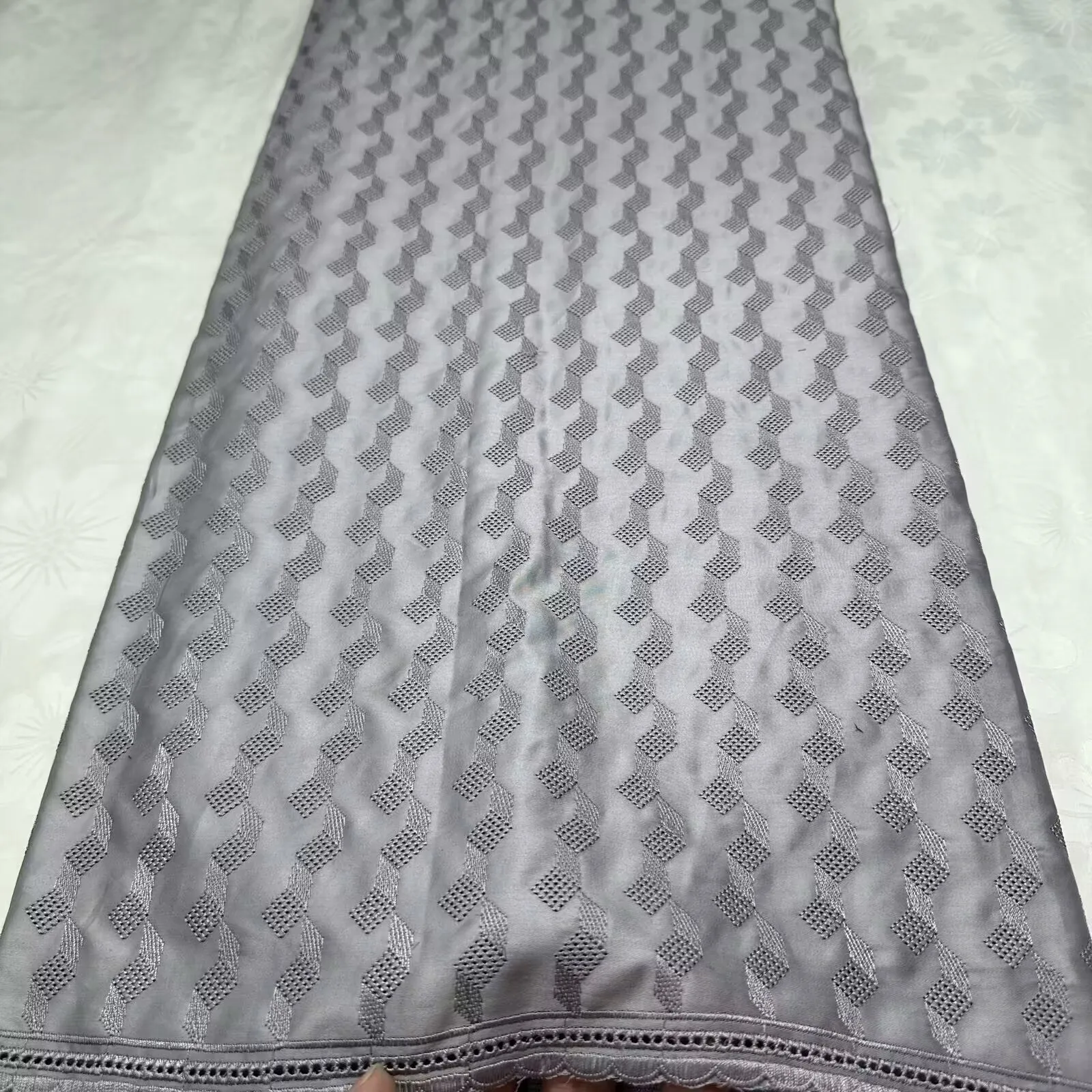 

Hot Sale 2025 African Nigerian France High End Satin Menswear Swiss Polish Lace Fabric for Groom Wedding Party Sewing Dresses