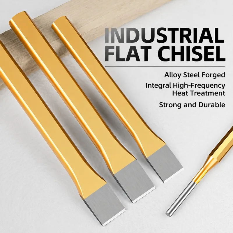 Alloy Steel Wood Chisel Set Masonry Chisel Drill Bit Hand Chisel Cylinder Punch