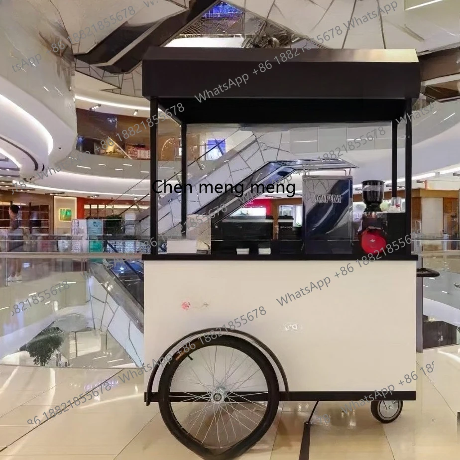 

Shopping mall sales cart stall movable trolley multi-functional commercial promotion outdoor dining car