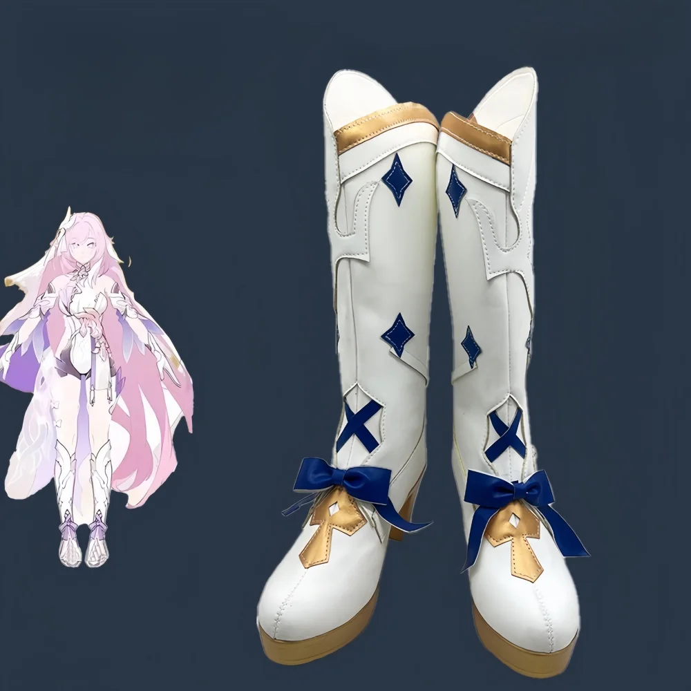 

Honkai Impact 3 Ego Elysia Boots Cosplay Long Shoe Halloween PU Character Shoes