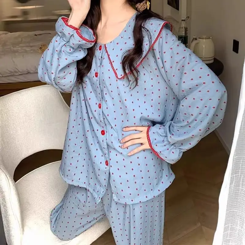 

Новый пижамный комплект Cloud Cotton Женский пижамный комплект Женские теплые зимние пижамы Модная домашняя одежда Пижамы Симпатичный и мягкий пижамный комплект