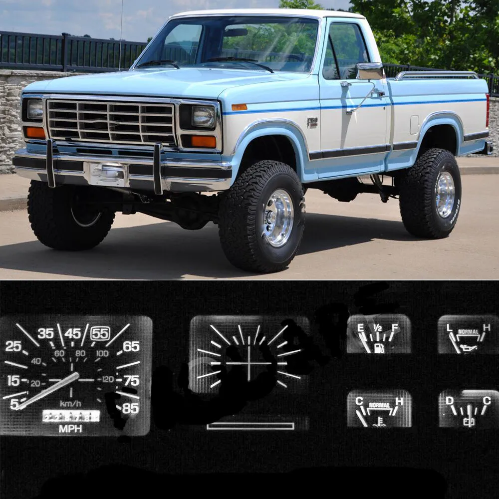 Kit de tablero LED de grupo de calibre, blanco 6000K, para camión Ford 80-86 F100 F150 F250 F350