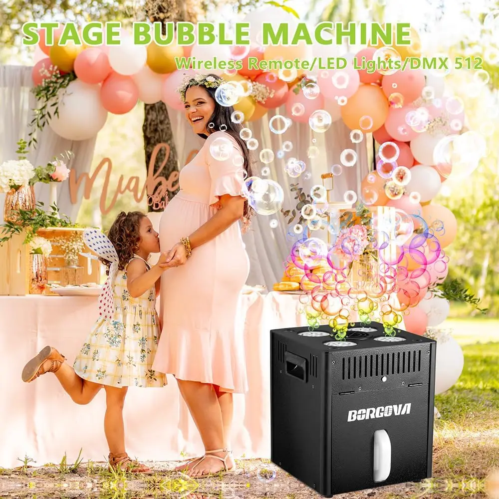 Bubble Stage Machine Wireless DMX Remote Lights