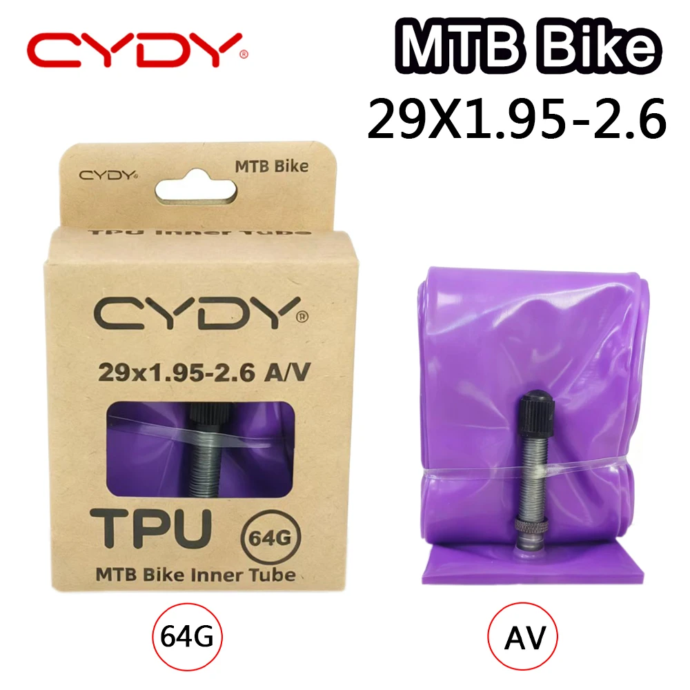 CYDY TPU MTB Bike Inner Tube Camera 29 26 27.5 29x1.95-2.6 Inch Mountain Bicycle Tire Schrader Valve 45mm Pneu 29er Cycling Tube