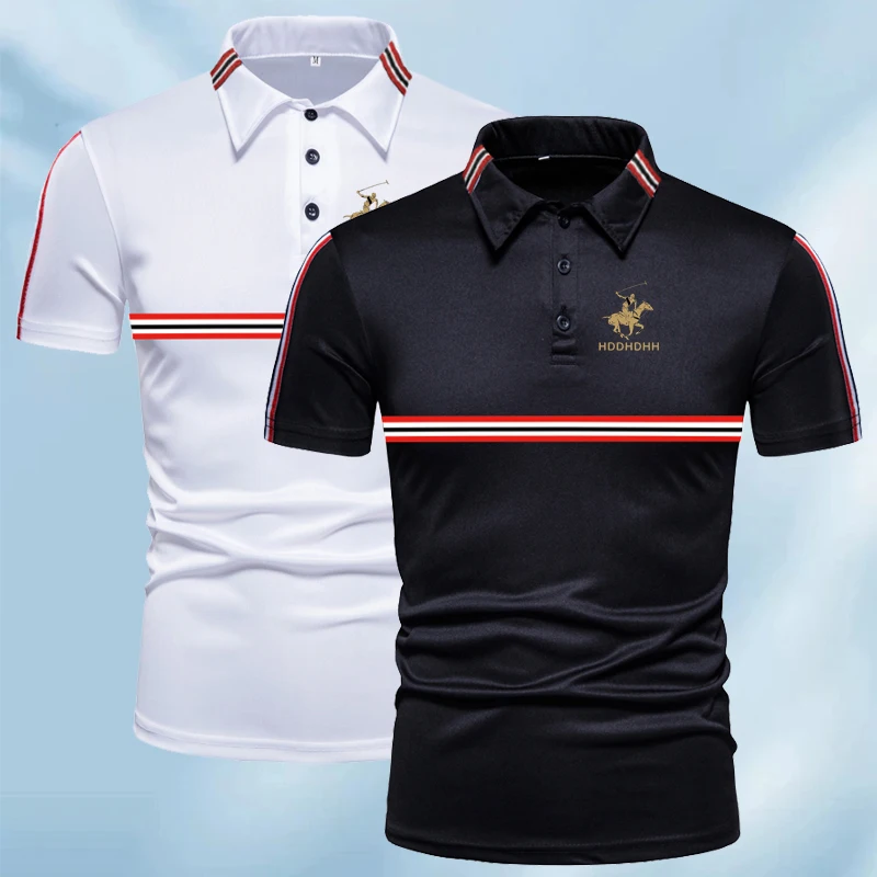 HDDHDHH Brand Printing Top Polo Shirts For Men Printing Golf Logo Tees New Summer Business Casual Clothes