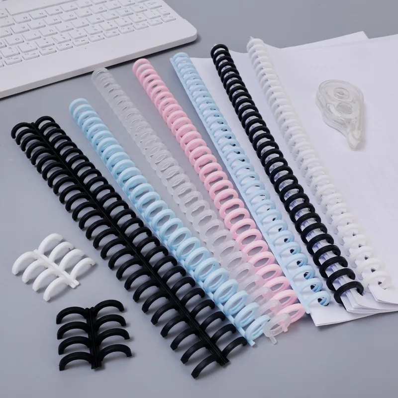 5/1Pcs 30 Holes Spiral Binding Coils Binding Spines Combs Snap Split Binder Rings for Notebook DIY Paper Photo Album Stationery