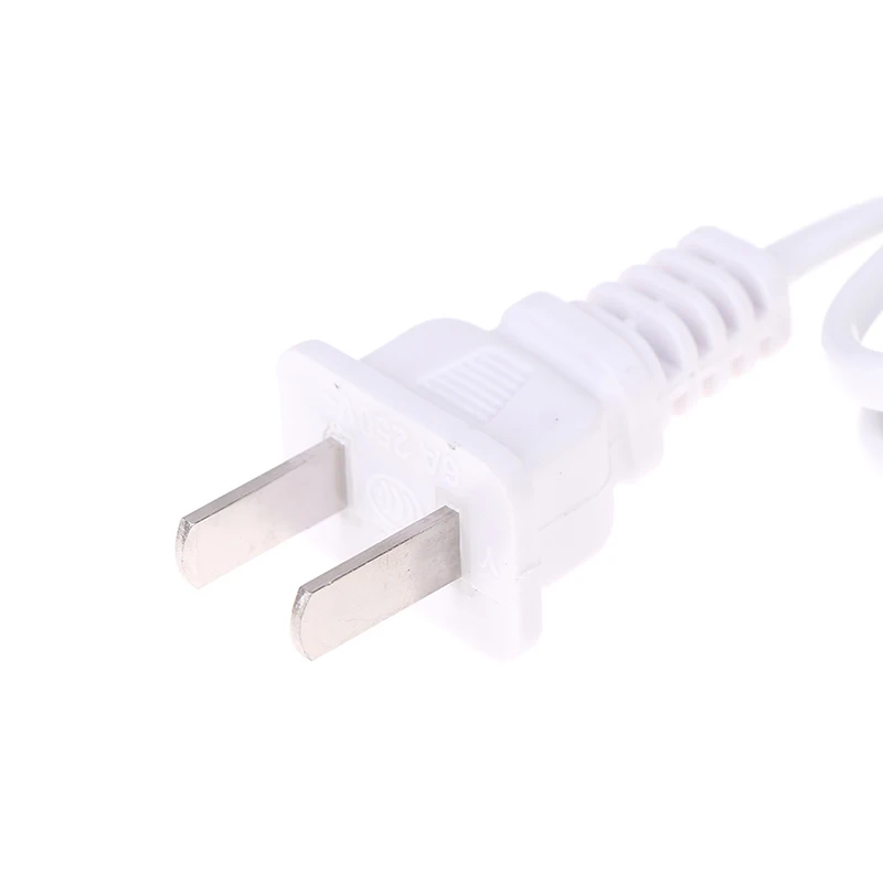 AC Power Cord White Black Red Line With ON/OFF Switch Button Cables Wire Two-pin Plug Cable Extension Cords Adapter