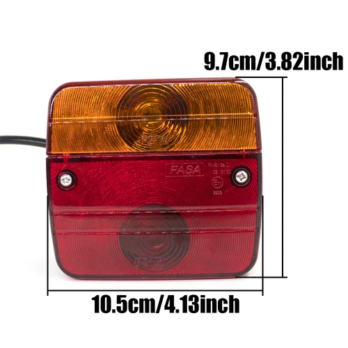 Imagen 2 del producto 1 Juego de luces traseras de remolque de 12V EN 7 pines, Cable de 10m con señal de giro/freno/luz de advertencia impermeable para lámpara de parada RV de remolque de camión