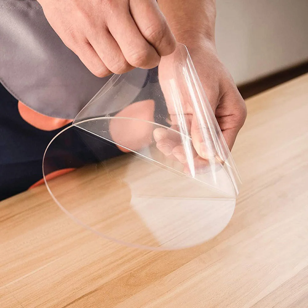 

Acrylic Cake Discs Set Baking Accessories Easy to Clean Use Simple Design Practical Spinner Cutter Scraper Tools