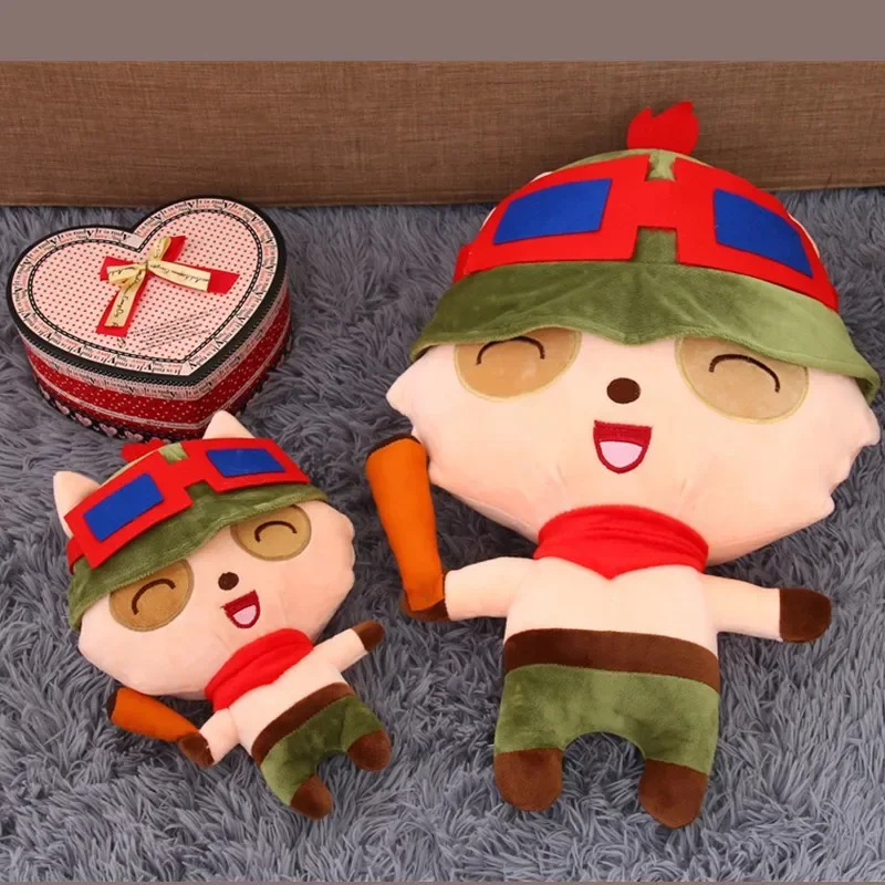 [Funny] Very cute 25~80cm Soft Teemo mushroom stuffed Plush toy LOL Online game hero doll model Hold pillow Kids baby girl Gift