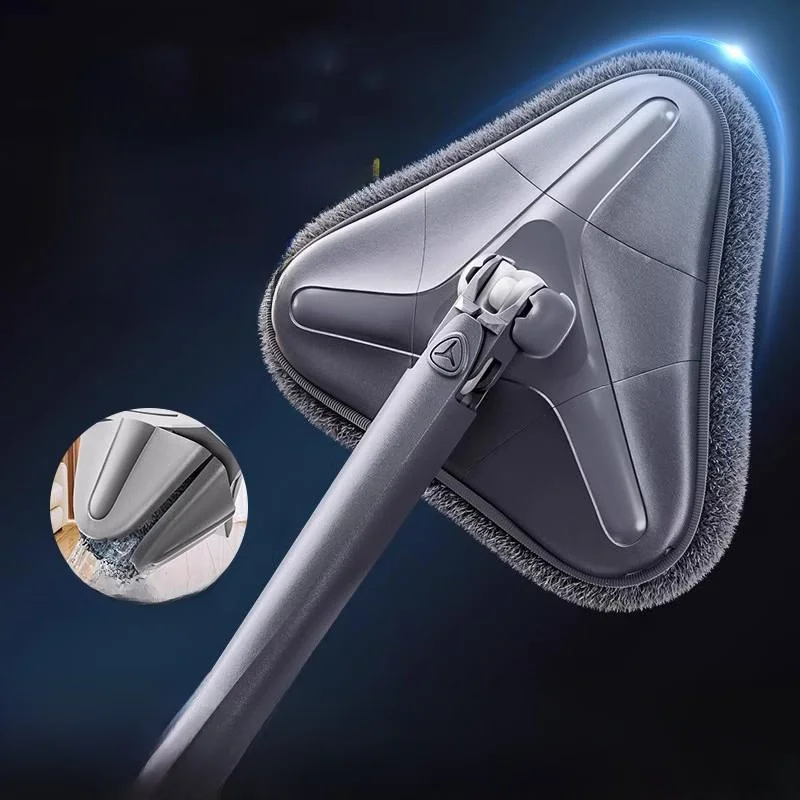 

Автоматическая швабра с самоотжимом, без ручной стирки, универсальная салфетка для мытья стекол, инструмент для уборки дома, ручка из нержавеющей стали