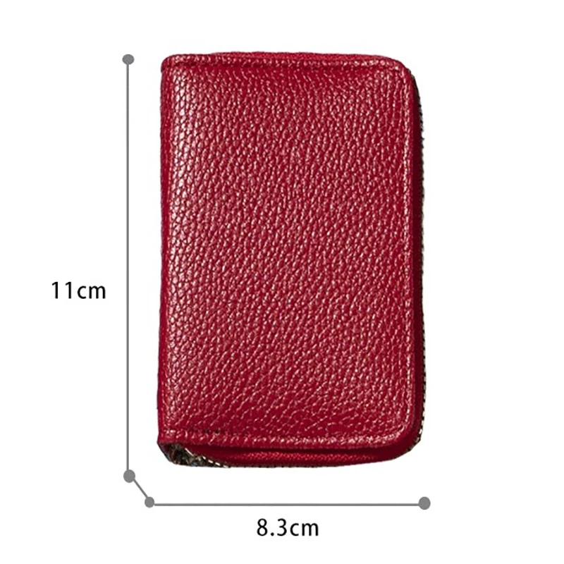 Vrouwen Rits Korte Portemonnee Lychee Patroon Mode Grote Capaciteit Multi Card Slot Portemonnee Met Rits