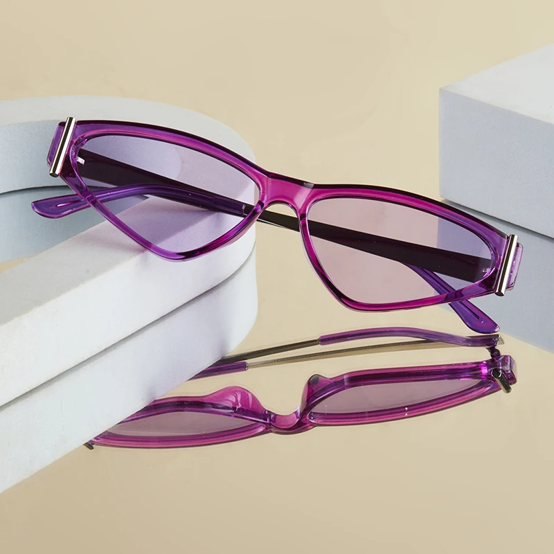 1Pc Women's Fashion Glasses New Cool Trendy Inverted Triangle Retro Hot Girl Casual Versatile Suitable for Daily Outdoor Catwalk