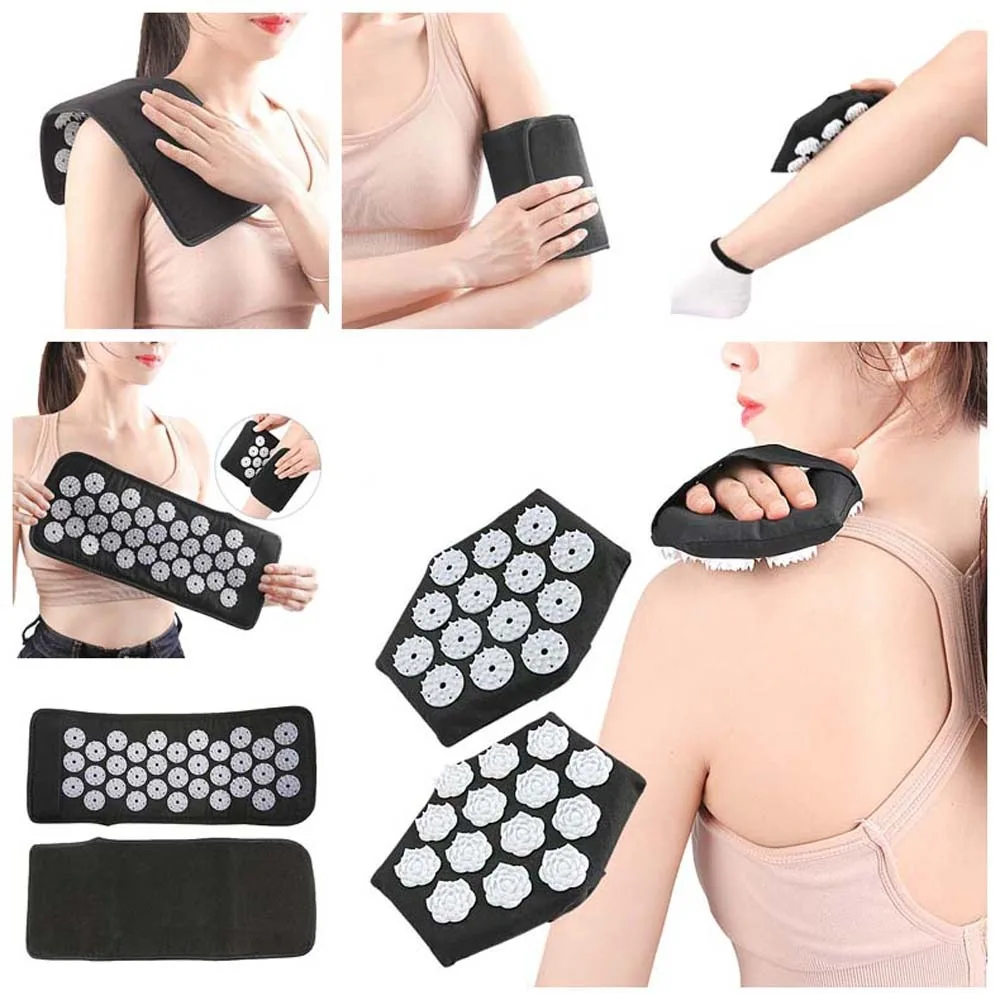 Acupressure Body Massage Mat Acupuncture Sensation Reflexology Plate Massage Pad Arm Body Massage Glove Blood Circulation Manual