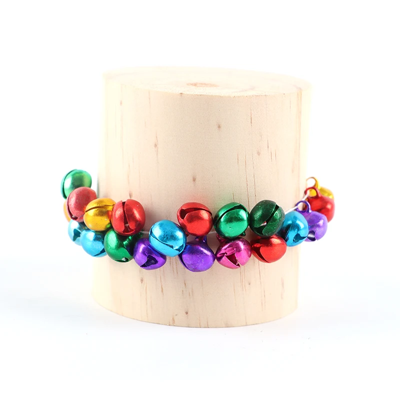 (100pcs/pack)11x9.14mm Colorful Bells Wrought Christmas Decorations Jingling Bell Toy Clothing