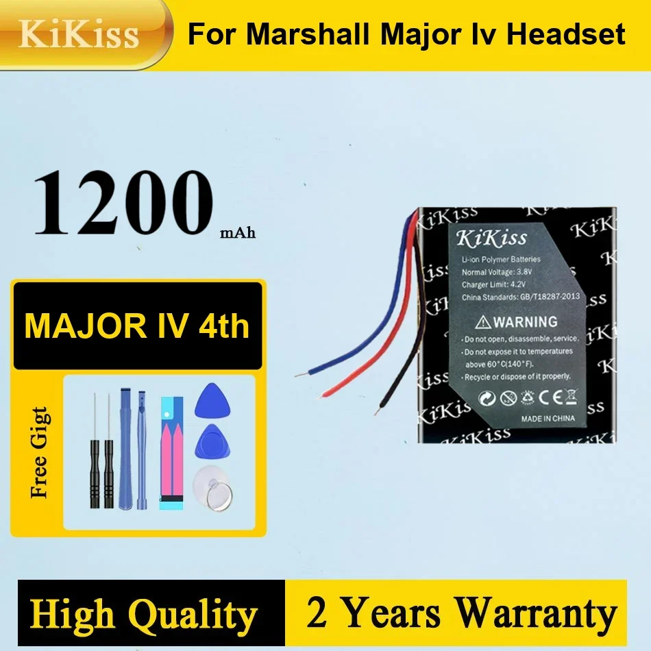 

Аккумулятор для беспроводных наушников 800 мАч для гарнитуры Marshall Major IV MAJOR IV 4-го поколения, долговечный и сменный аккумулятор