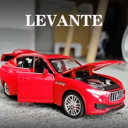 1:32 Scale Alloy Diecast Car Maserati Levante SUV Model Pull Back Car with Sound&Light Birthday Gift toy for kid Boy