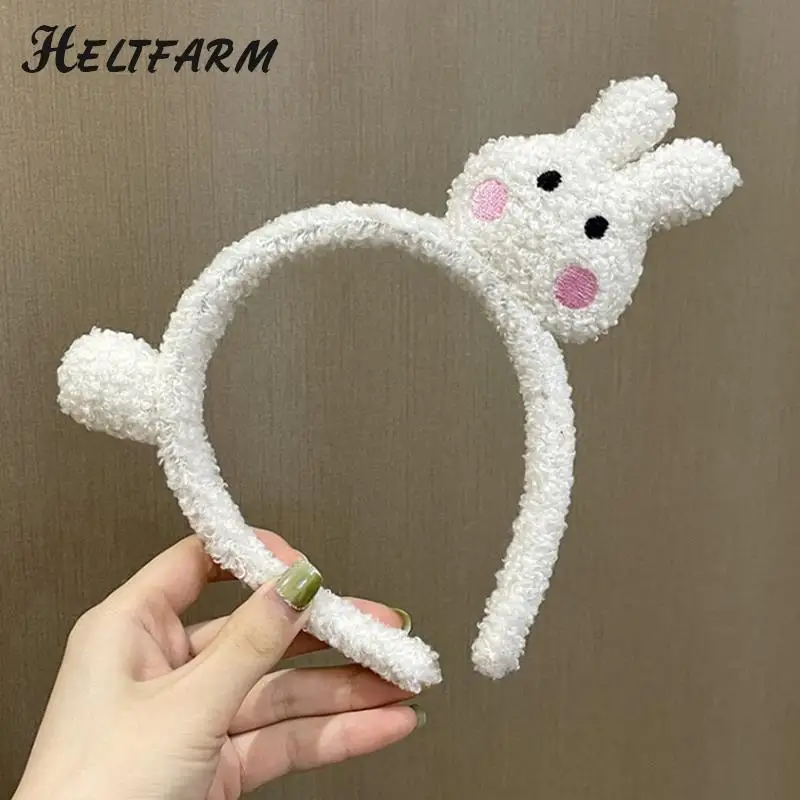 Funny Women Girsl Wash Face Make Up Hair Hoop Hair Accessories 1pcs Cute Cartoon Cat Rabbit Plush Hair Band