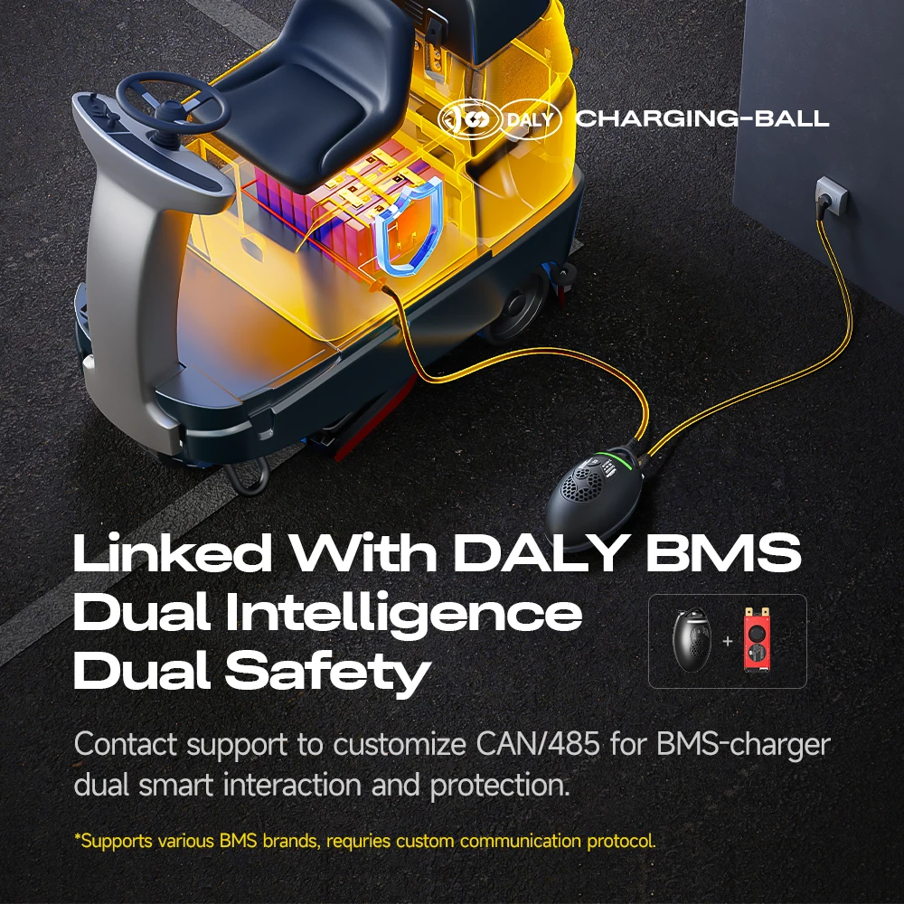 DALYバッテリー充電器 リチウムイオンNMC 6S 7S 24V LifePO4 LFP 8S 24V 500W 20A リチウムバッテリー充電器 ゴルフカート Klifts AGV Anderson対応