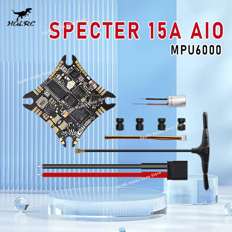 

HGLRC SPECTER 15A AIO MPU6000 F411 Flight Controller Bluejay 15A 4in1 ESC UARTS ELRS 2.4G RX 2-4S 25.5X25.5mm for RC FPV Drones