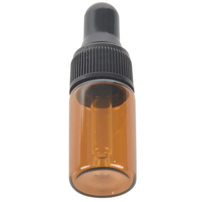 Compte-gouttes en verre brun africain HI avec pipent pour huile essentielle, 3ml, 40 pièces