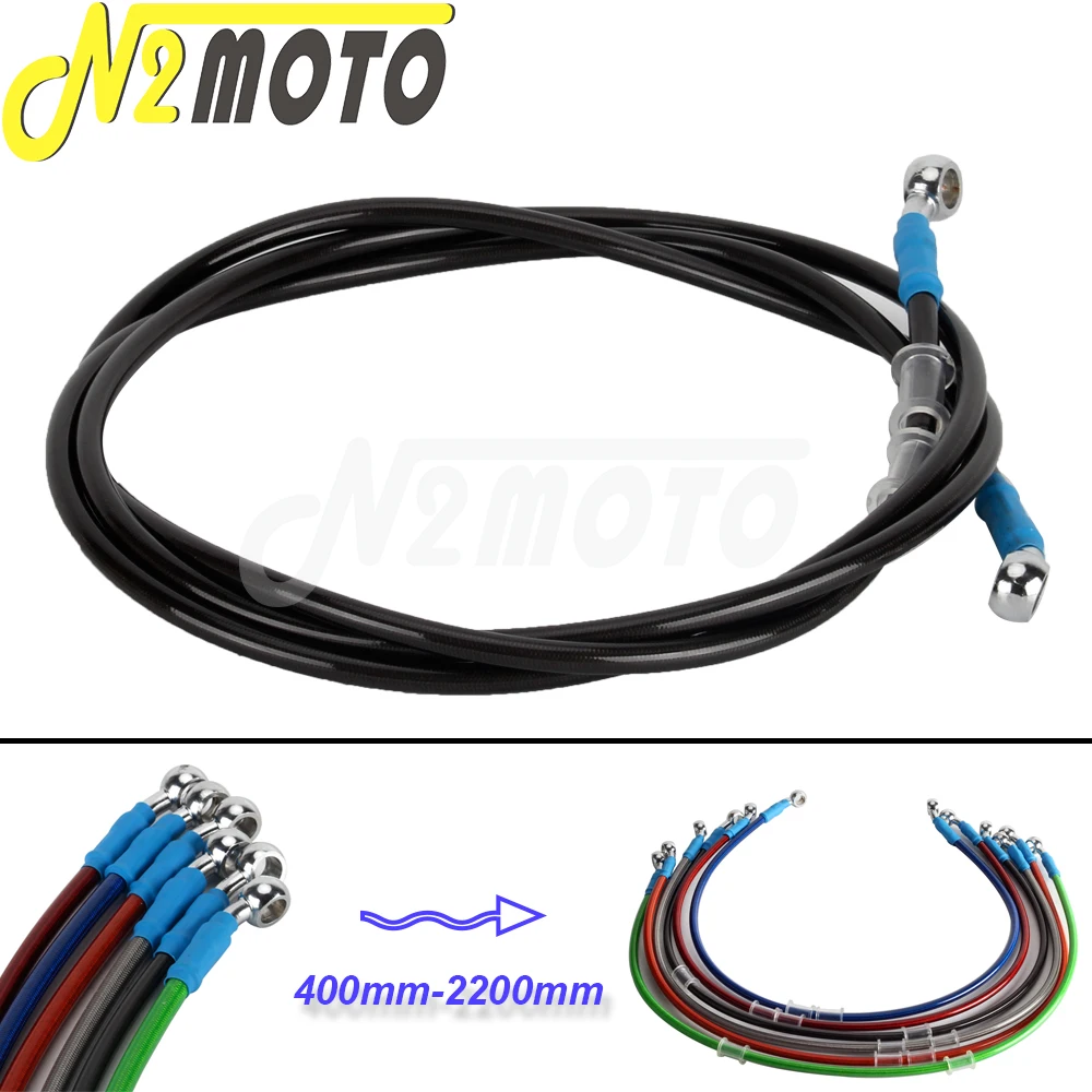 40cm - 200cm Motorcycle Hydraulic Brake Hose Line Cable For Harley Touring Dyna Road King Street Glide Chopper Bobber Cafe Racer